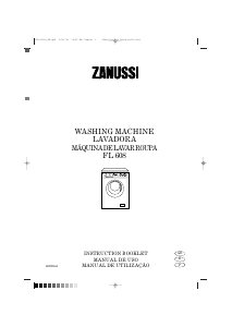 Manual de uso Zanussi FL 608 Lavadora