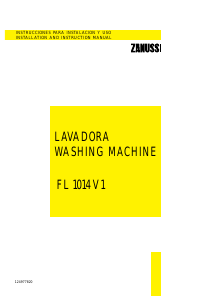 Handleiding Zanussi FL 1014 V1 Wasmachine