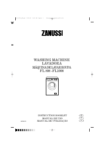 Manual Zanussi FL 808 Máquina de lavar roupa