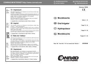 Mode d’emploi Conrad 84 09 69 Hydropulseur