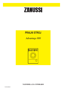Priročnik Zanussi Advantage 800 Pralni stroj