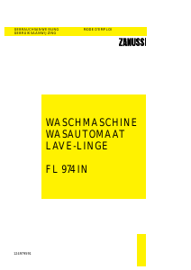 Bedienungsanleitung Zanussi FL 974 IN Waschmaschine