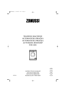 Manuál Zanussi FJE 1005 Pračka