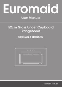 Manual Euromaid UCG52B Cooker Hood