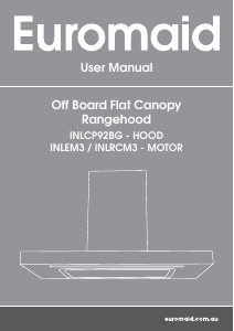 Manual Euromaid INLCP92BG Cooker Hood