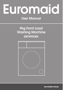 Manual Euromaid EBFW900BK Washing Machine