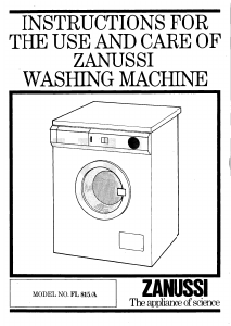 Bruksanvisning Zanussi FL 815/A Tvättmaskin