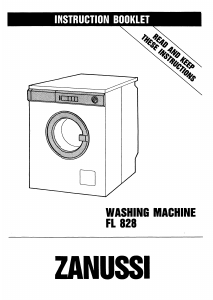 Manual Zanussi FL 828/B Washing Machine