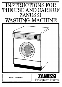 Handleiding Zanussi FL 1025 Wasmachine