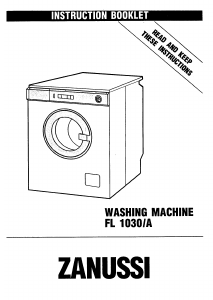 Handleiding Zanussi FL 1030/C Wasmachine