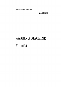 Manual Zanussi FL 1034 Washing Machine