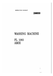 Handleiding Zanussi FL 1083 AMIE Wasmachine