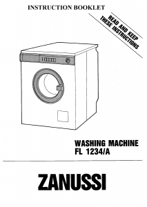 Bruksanvisning Zanussi FL 1234/A Tvättmaskin