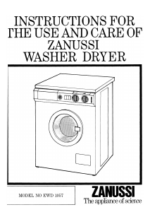 Manual Zanussi EWD1057 Washer-Dryer