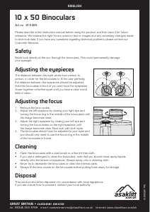 Manual Asaklitt 31-5485 Binoculars