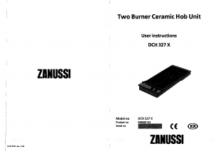 Handleiding Zanussi DCH327X Kookplaat