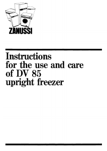 Manual Zanussi DV85 Freezer