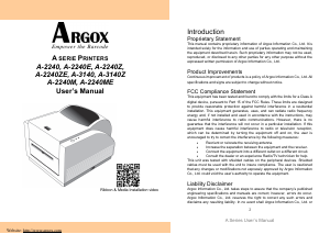 Handleiding Argox A-2240E Labelprinter