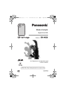 Mode d’emploi Panasonic SV-AS3 D-Snap Caméscope