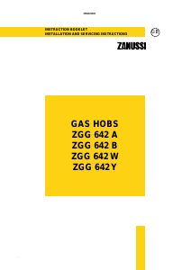 Handleiding Zanussi ZGG642B Oven