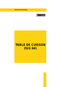 Mode d’emploi Zanussi ZGG641IN Four