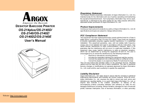 Manual Argox OS-2140E Label Printer