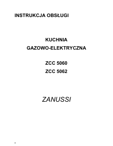 Instrukcja Zanussi ZCC5060 Kuchnia