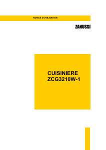 Mode d’emploi Zanussi ZCG3210W-1 Cuisinière