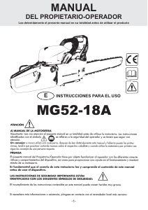 Manual Anova MG52-18A Motosserra
