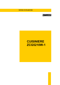 Mode d’emploi Zanussi ZCG5210W-1 Cuisinière