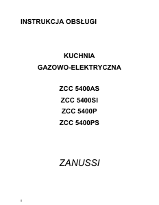 Instrukcja Zanussi ZCC5400AS Kuchnia