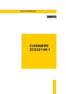 Mode d’emploi Zanussi ZCG3211W-1 Cuisinière