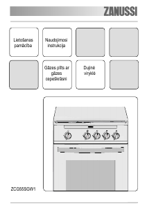 Vadovas Zanussi ZCG55SGW Diapazonas