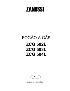 Manual Zanussi ZCG502LW Fogão