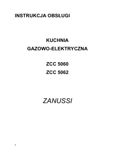 Instrukcja Zanussi ZCC5062 Kuchnia