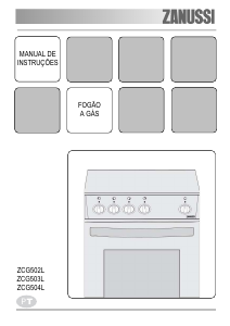 Manual Zanussi ZCG503LW Fogão