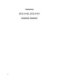 Használati útmutató Zanussi ZCG5150 Tűzhely