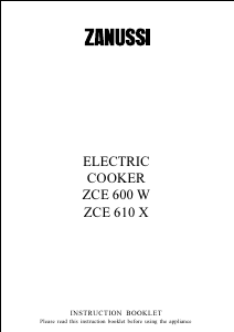 Manual Zanussi ZCE610X Range