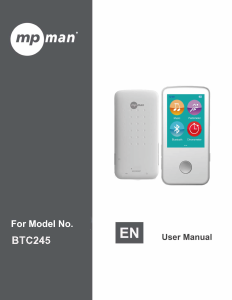 Handleiding Mpman BTC245 Mp3 speler