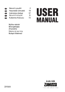 Manual Zanussi ZDF3020X Máquina de lavar louça