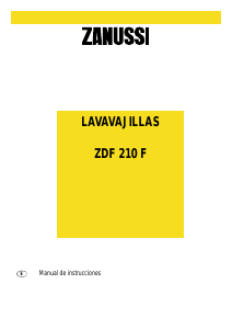 Manual de uso Zanussi ZDF210F Lavavajillas