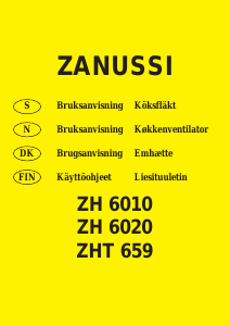 Käyttöohje Zanussi ZH6020W4 Liesituuletin