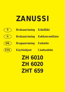 Bruksanvisning Zanussi ZH6010W4 Kjøkkenvifte