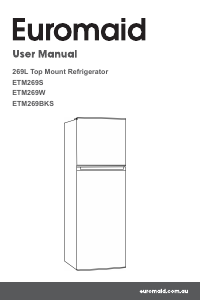 Manual Euromaid ETM269BKS Fridge-Freezer