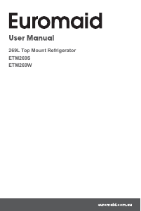 Manual Euromaid ETM269W Fridge-Freezer