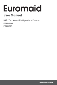 Manual Euromaid ETM362S Fridge-Freezer