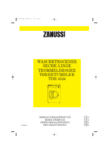 Handleiding Zanussi TDE 4124 Wasdroger