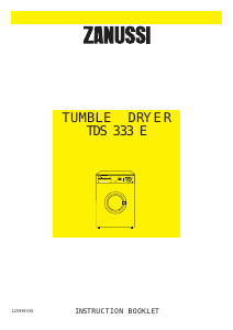 Manual Zanussi TDS 333 E Dryer
