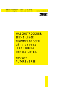 Manual Zanussi TDS 360 T Dryer