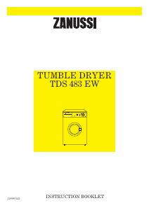 Manual Zanussi TDS 483 EW Dryer